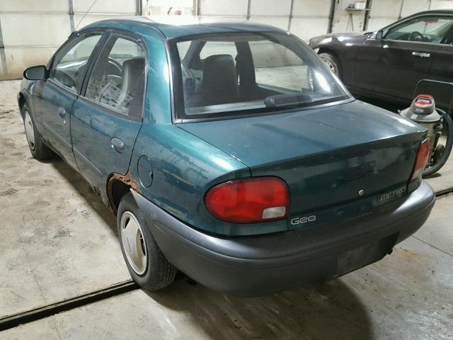 2C1MR5296T6755422 - 1996 GEO METRO BASE GREEN photo 3