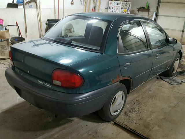 2C1MR5296T6755422 - 1996 GEO METRO BASE GREEN photo 4