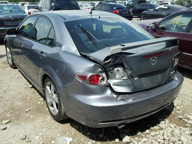 1YVHP84CX75M13827 - 2007 MAZDA 6 I GRAY photo 3