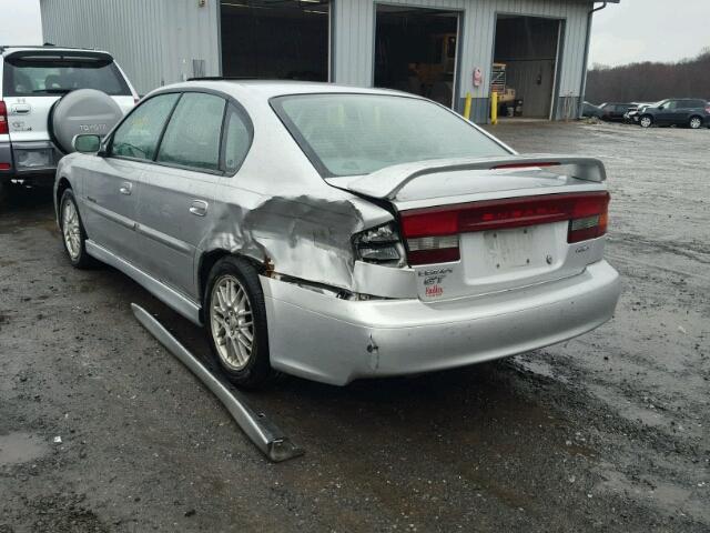 4S3BE656927201092 - 2002 SUBARU LEGACY GT SILVER photo 3