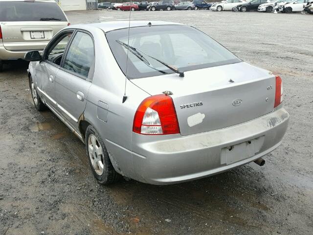 KNAFB161835109014 - 2003 KIA SPECTRA GS SILVER photo 3