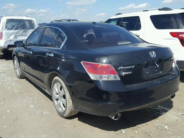 5KBCP36879B001850 - 2009 HONDA ACCORD EXL BLACK photo 3