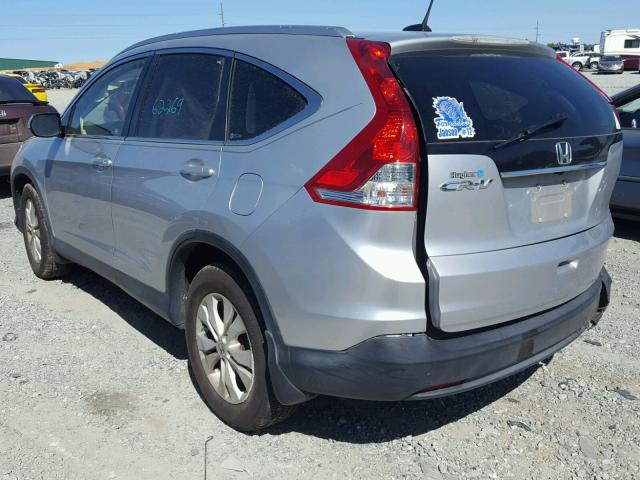 JHLRM3H72CC009027 - 2012 HONDA CR-V EXL SILVER photo 3