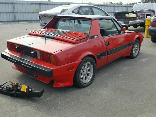 ZBBBS00A0F7154968 - 1985 FIAT BERTONE RED photo 4