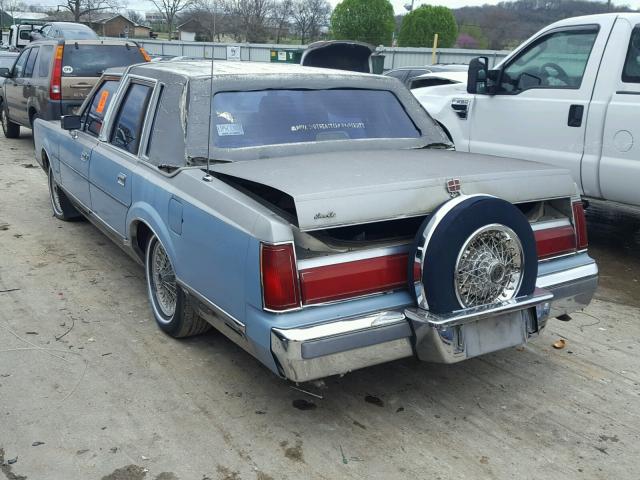 1LNBP96F6GY605751 - 1986 LINCOLN TOWN CAR BLUE photo 3