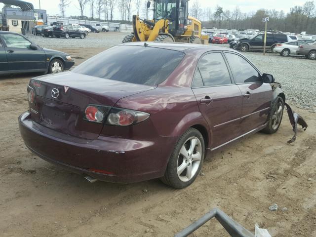 1YVHP80C585M10938 - 2008 MAZDA 6 I MAROON photo 4