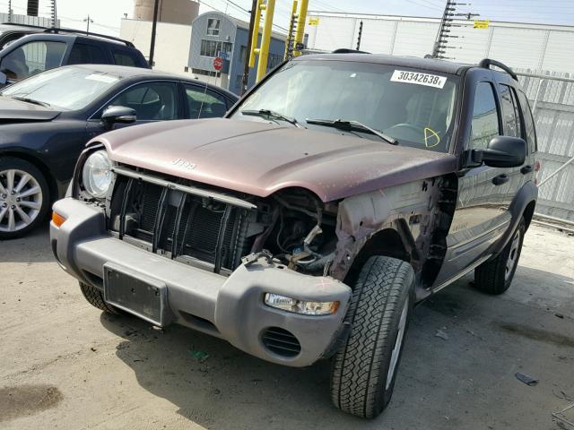 1J4GK48KX4W264961 - 2004 JEEP LIBERTY SP BURGUNDY photo 2