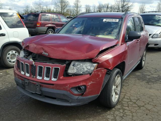 1C4NJDBB7CD583026 - 2012 JEEP COMPASS SP RED photo 2