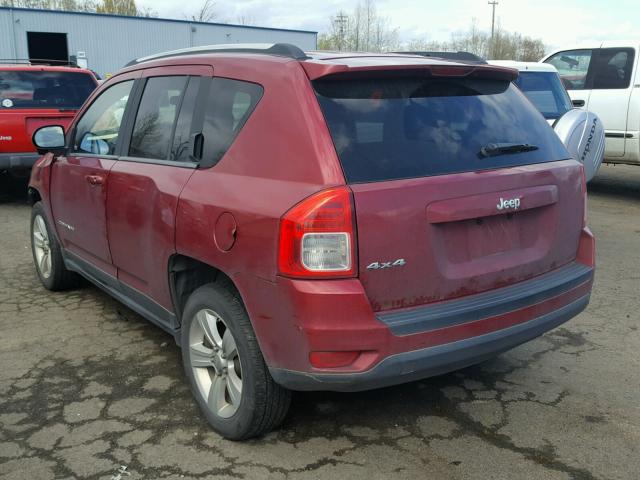 1C4NJDBB7CD583026 - 2012 JEEP COMPASS SP RED photo 3