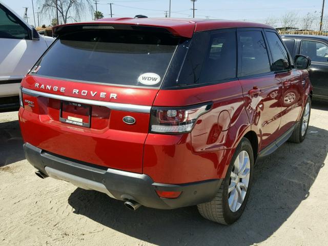 SALWR2VF4FA511456 - 2015 LAND ROVER RANGE ROVE RED photo 4