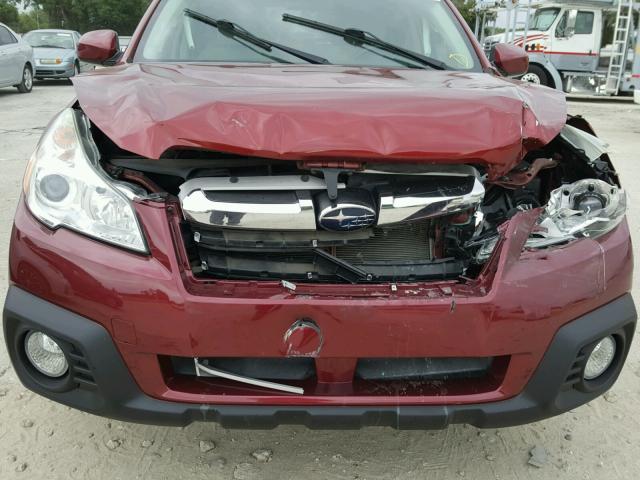 4S4BRCCC8E3217691 - 2014 SUBARU OUTBACK 2. RED photo 9