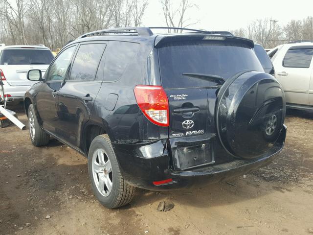 JTMZD33V576041302 - 2007 TOYOTA RAV4 BLACK photo 3