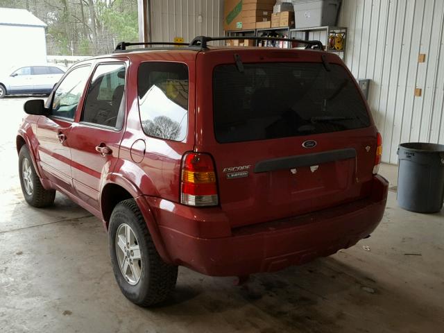 1FMYU04126KA11410 - 2006 FORD ESCAPE LIM RED photo 3