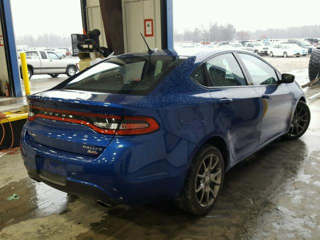 1C3CDFBB5ED802437 - 2014 DODGE DART SXT BLUE photo 4