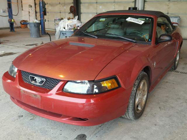 1FAFP44492F239711 - 2002 FORD MUSTANG RED photo 2