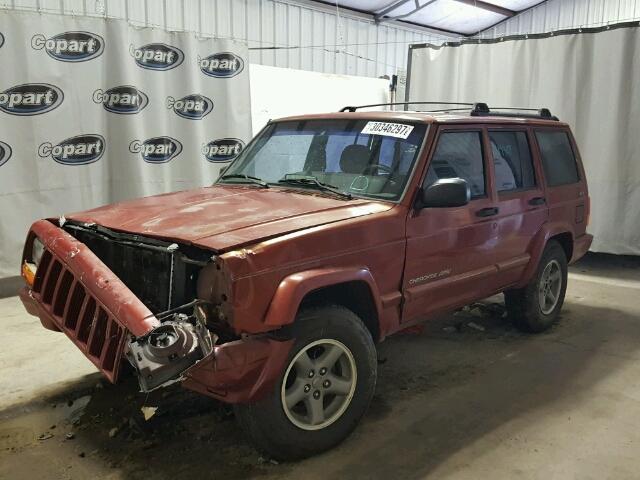 1J4FF68S7XL618727 - 1999 JEEP CHEROKEE ORANGE photo 2