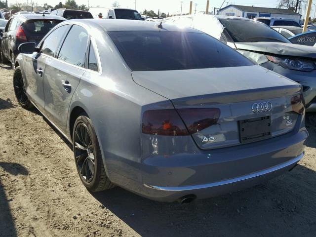 WAUAVAFDXBN001164 - 2011 AUDI A8 QUATTRO GRAY photo 3