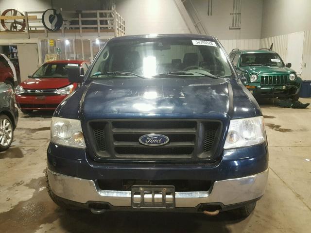 1FTPX14595FA59185 - 2005 FORD F150 BLUE photo 9