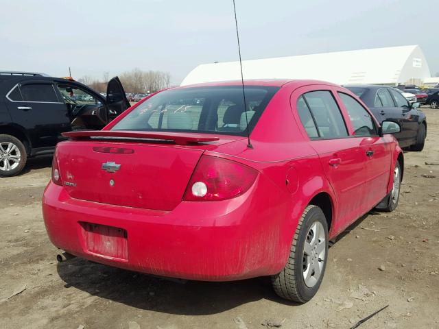 1G1AK52F657532566 - 2005 CHEVROLET COBALT RED photo 4