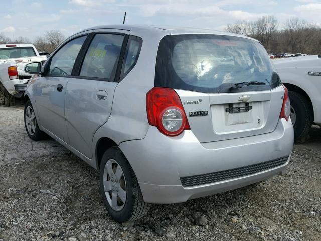 KL1TD66E29B364470 - 2009 CHEVROLET AVEO LS 银色 照片 3