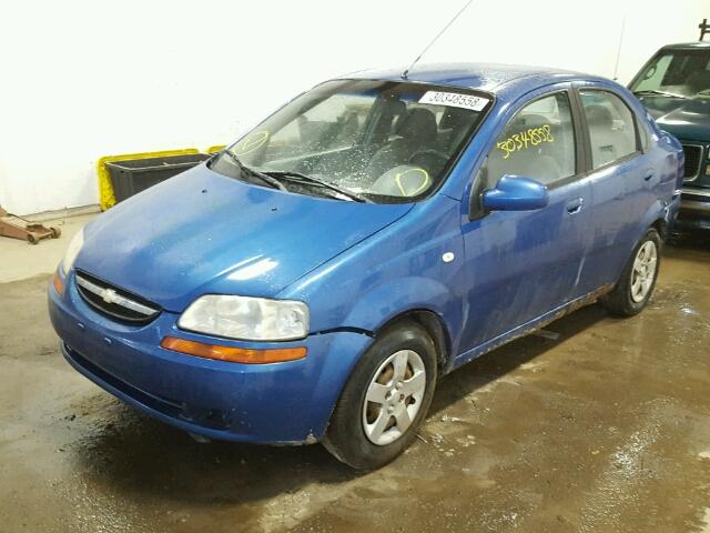 KL1TD52635B473426 - 2005 CHEVROLET AVEO BASE Mavi fotoğraf 2