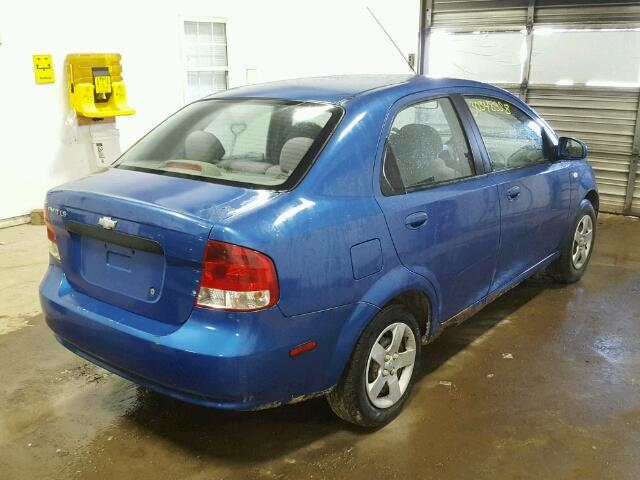 KL1TD52635B473426 - 2005 CHEVROLET AVEO BASE Mavi fotoğraf 4