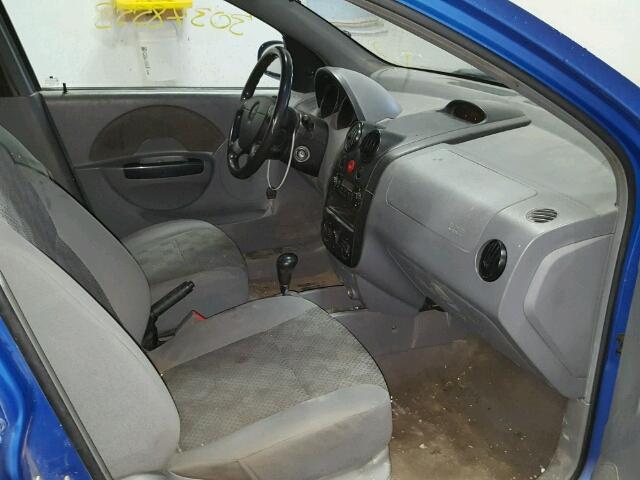 KL1TD52635B473426 - 2005 CHEVROLET AVEO BASE Mavi fotoğraf 5