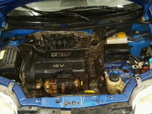 KL1TD52635B473426 - 2005 CHEVROLET AVEO BASE Mavi fotoğraf 7