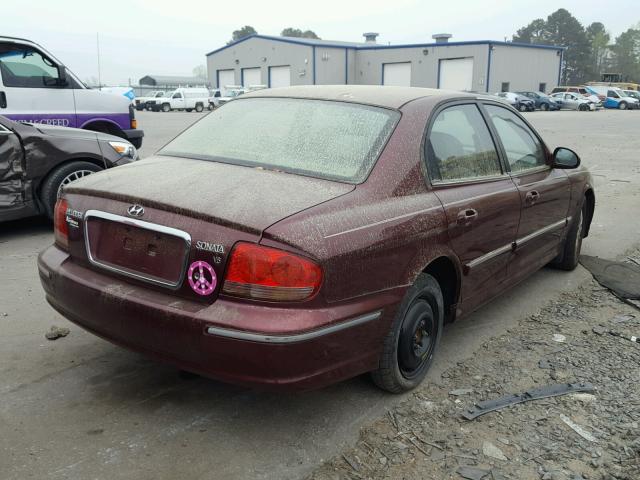 KMHWF35H93A867769 - 2003 HYUNDAI SONATA GLS BURGUNDY photo 4