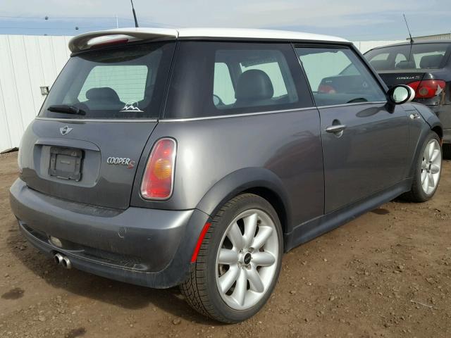 WMWRE334X4TD89386 - 2004 MINI COOPER S GRAY photo 4