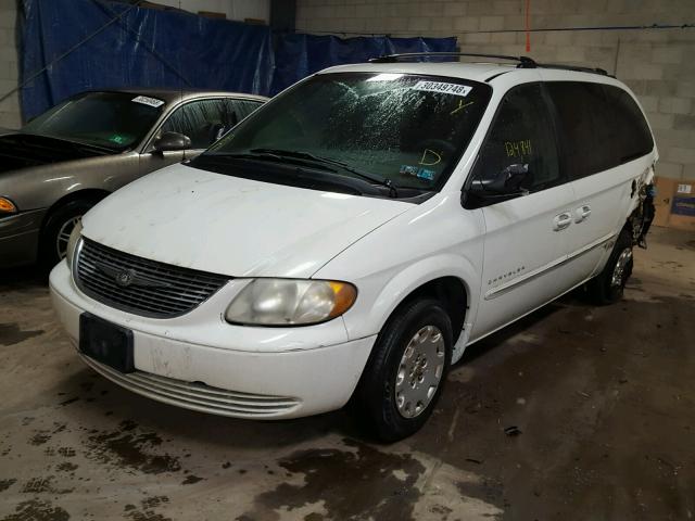 2C8GP44G61R105298 - 2001 CHRYSLER TOWN & COU WHITE photo 2