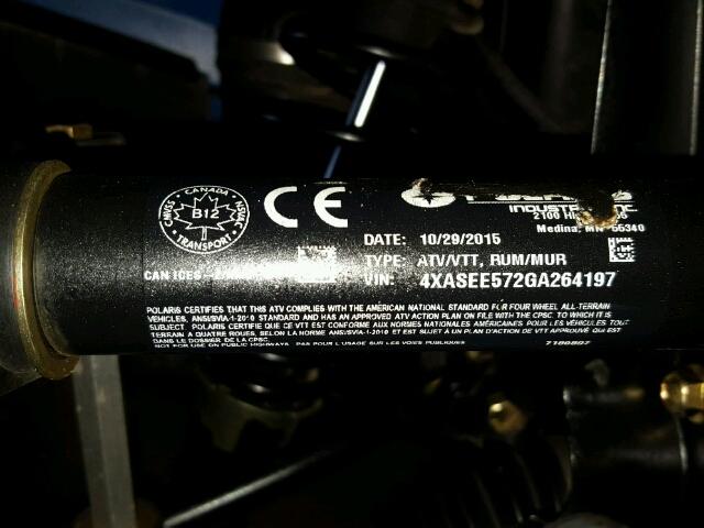 4XASEE572GA264197 - 2016 POLARIS SPORTSMAN 蓝色 照片 10