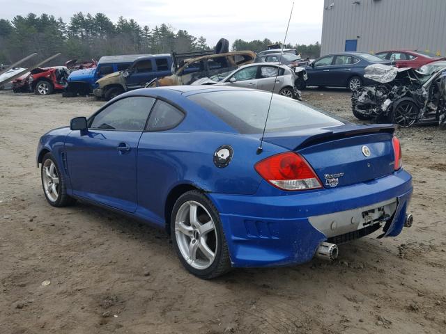 KMHHN65F15U163160 - 2005 HYUNDAI TIBURON GT BLUE photo 3