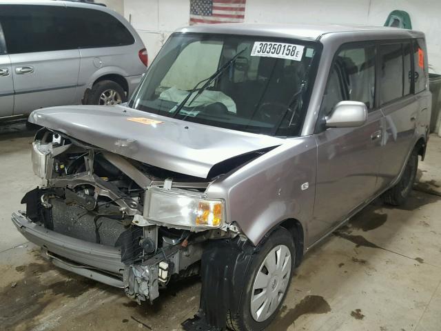 JTLKT324364100388 - 2006 TOYOTA SCION XB SILVER photo 2