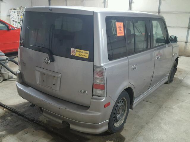 JTLKT324364100388 - 2006 TOYOTA SCION XB SILVER photo 4