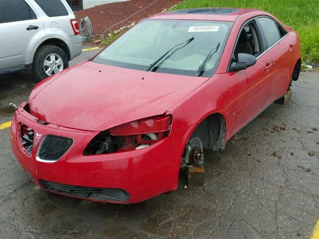 1G2ZG58N274128280 - 2007 PONTIAC G6 BASE RED photo 2