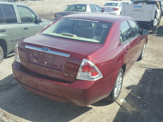 3FAHP081X6R116011 - 2006 FORD FUSION SEL RED photo 4
