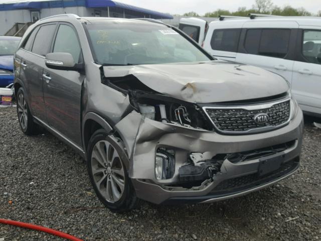 5XYKW4A70EG491391 - 2014 KIA SORENTO SX GRAY photo 1