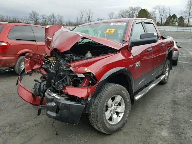 1C6RR7LT6FS626278 - 2015 RAM 1500 SLT MAROON photo 2