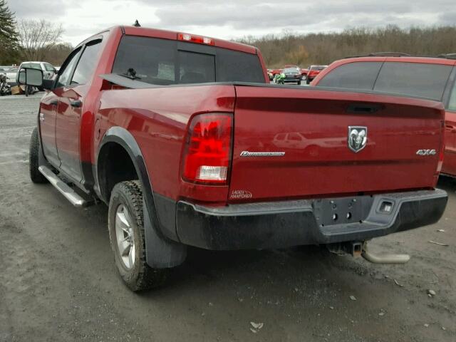 1C6RR7LT6FS626278 - 2015 RAM 1500 SLT MAROON photo 3