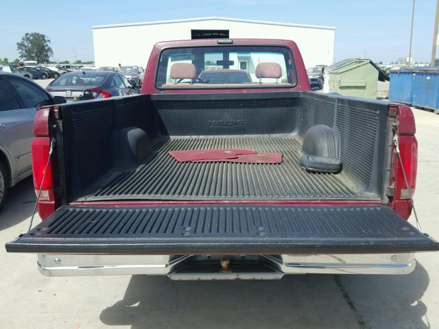 1FTEF15NXPLA21896 - 1993 FORD F150 RED photo 6