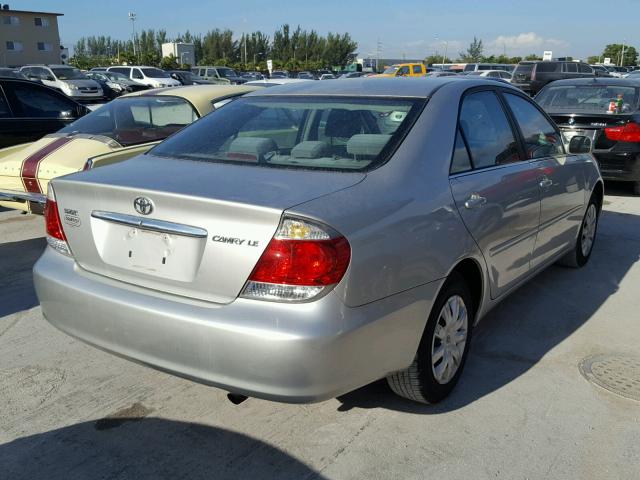 4T1BE32K55U949419 - 2005 TOYOTA CAMRY LE SILVER photo 4