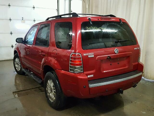 4M2CU97127KJ07497 - 2007 MERCURY MARINER PR RED photo 3