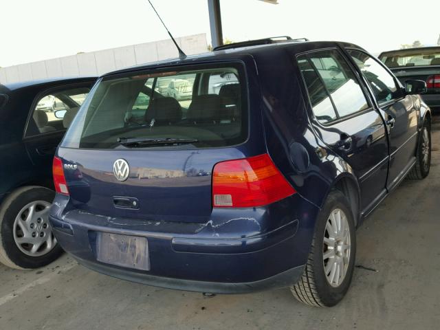 9BWGK61J334062174 - 2003 VOLKSWAGEN GOLF GLS BLUE photo 4