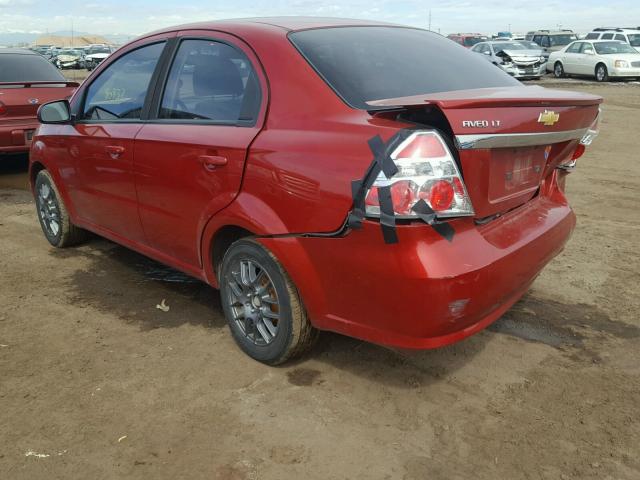 KL1TD5DE5BB112540 - 2011 CHEVROLET AVEO LS 红色 照片 3