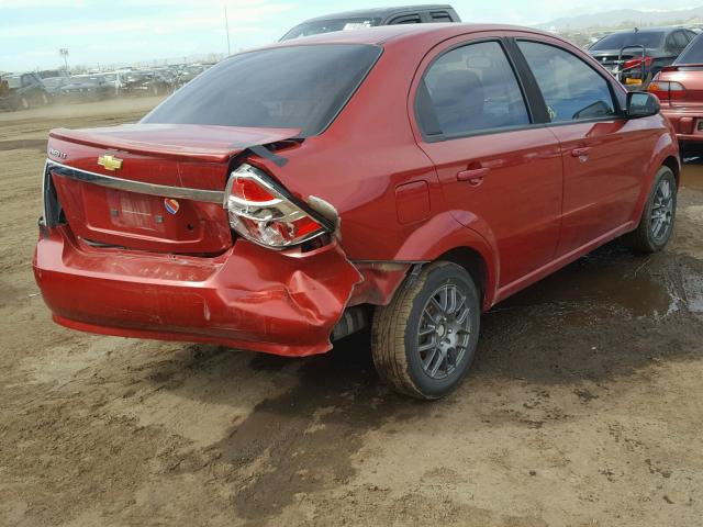 KL1TD5DE5BB112540 - 2011 CHEVROLET AVEO LS 红色 照片 4