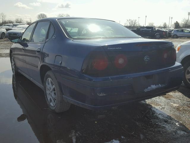 2G1WF52E059208965 - 2005 CHEVROLET IMPALA BLUE photo 3