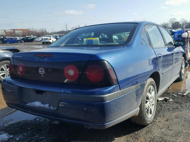 2G1WF52E059208965 - 2005 CHEVROLET IMPALA BLUE photo 4