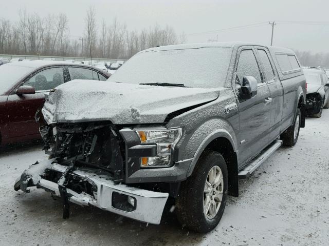 1FTFX1CG4GKD62416 - 2016 FORD F150 SUPER GRAY photo 2