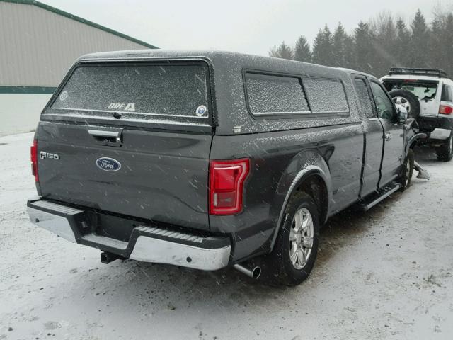 1FTFX1CG4GKD62416 - 2016 FORD F150 SUPER GRAY photo 4